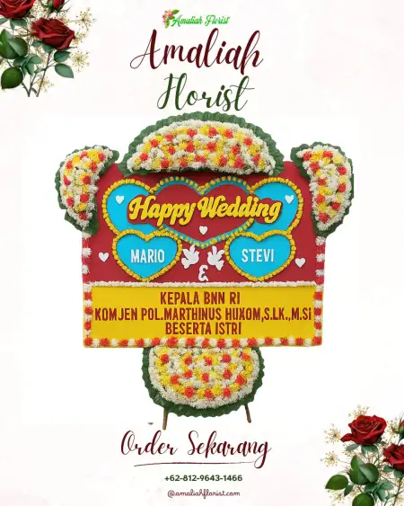 Papan Bunga Pernikahan Glagahwaru